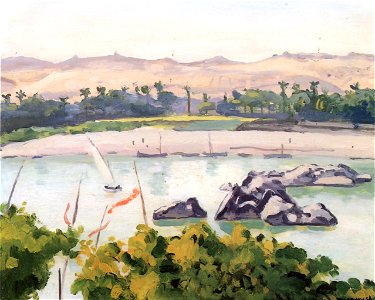 The Nile at Aswan, Egypt Albert Marquet. Free illustration for personal and commercial use.