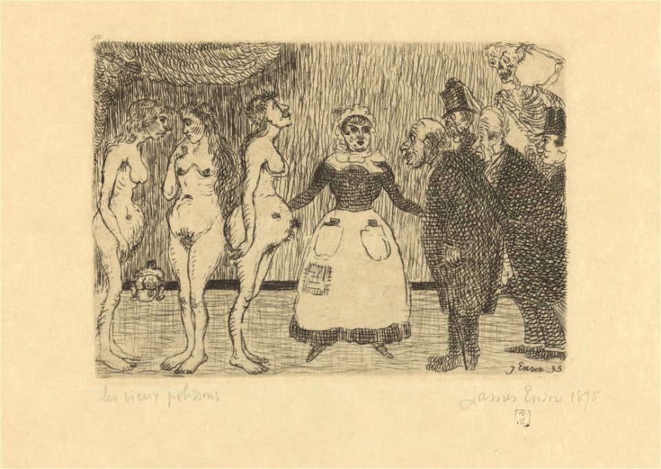 The Old Rascals, print by James Ensor, 1895, Prints Department, Royal Library of Belgium, S. III 68842