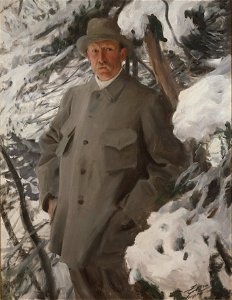 The Painter Bruno Liljefors (Anders Zorn) - Nationalmuseum - 18644. Free illustration for personal and commercial use.