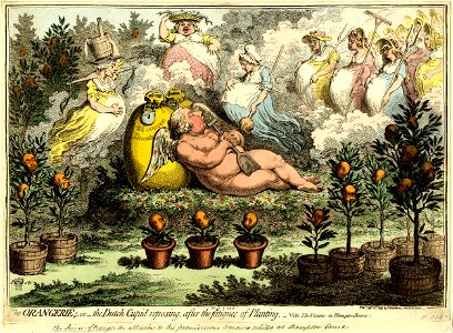 The Orangerie-or-the Dutch Cupid reposing, after the fatigues of Planting.- (BM 1851,0901.820)