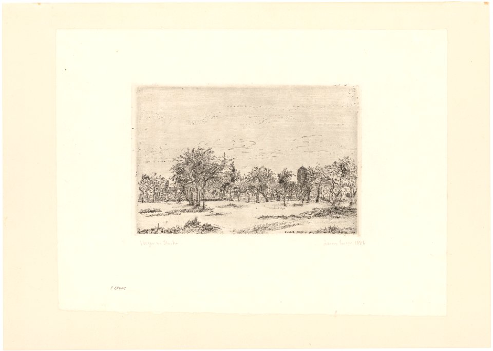 The Orchard, print by James Ensor, 1886, Prints Department, Royal Library of Belgium, F 27005