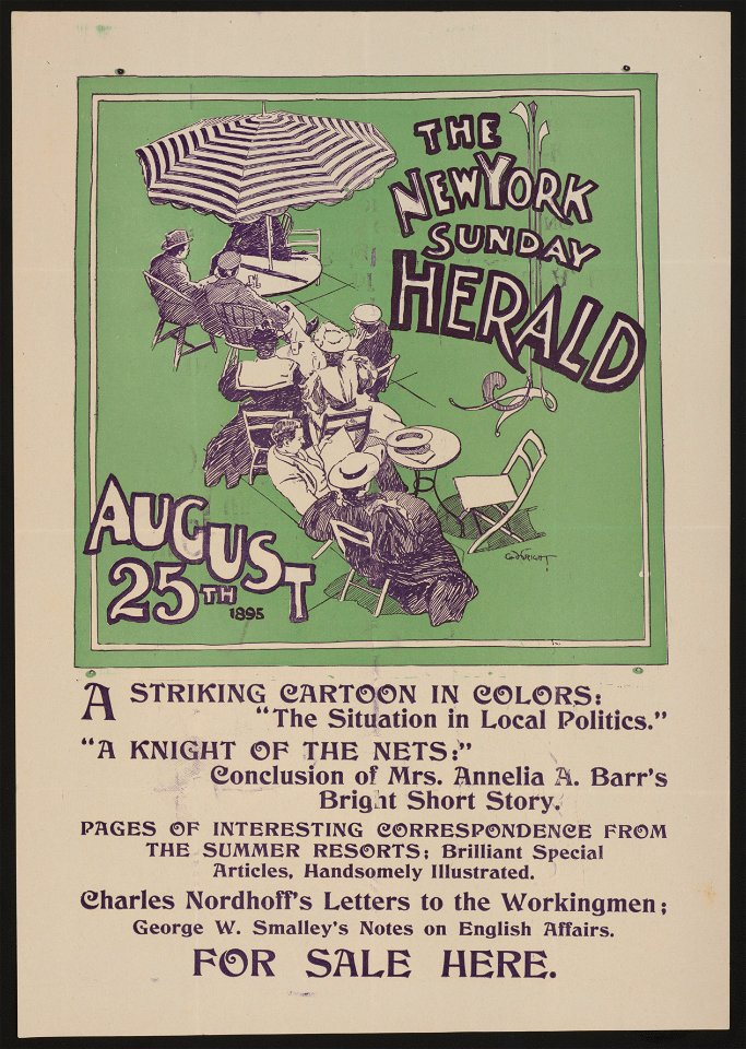 The New York Sunday Herald, August 25th 1895 LCCN2015646108
