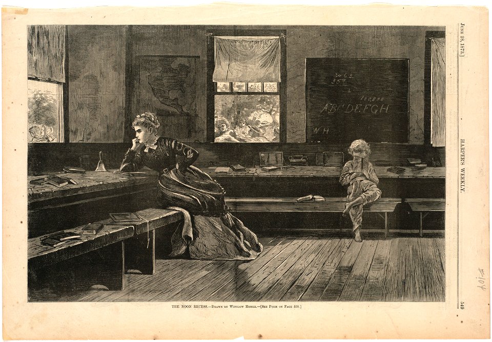 The noon recess (Boston Public Library)