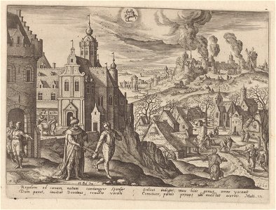 The parable of the kingdom of heaven 1585 print by Hans Bol, S.IV 2265, Prints Department, Royal Library of Belgium