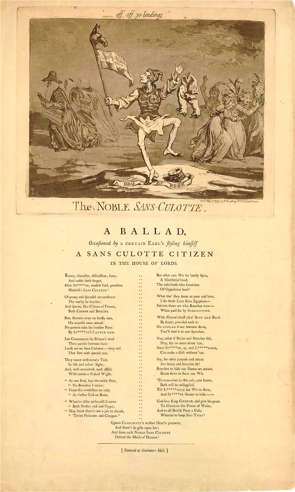 The noble sans-culotte. (BM Y,5.70)