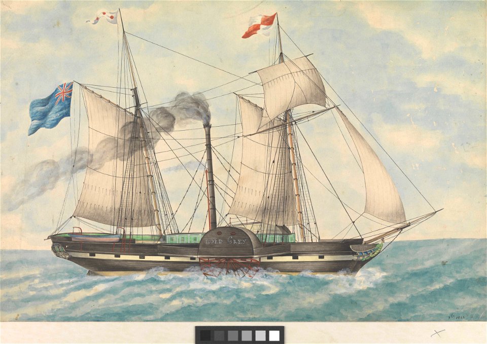 The paddle steamer Lord Grey ca.1840 RMG PY0225