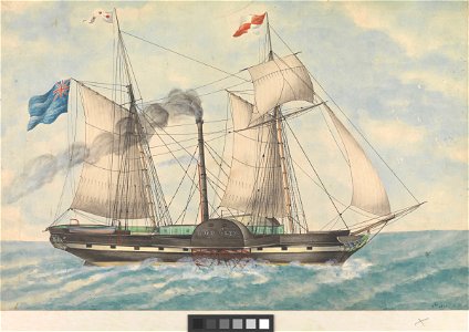 The paddle steamer Lord Grey ca.1840 RMG PY0225