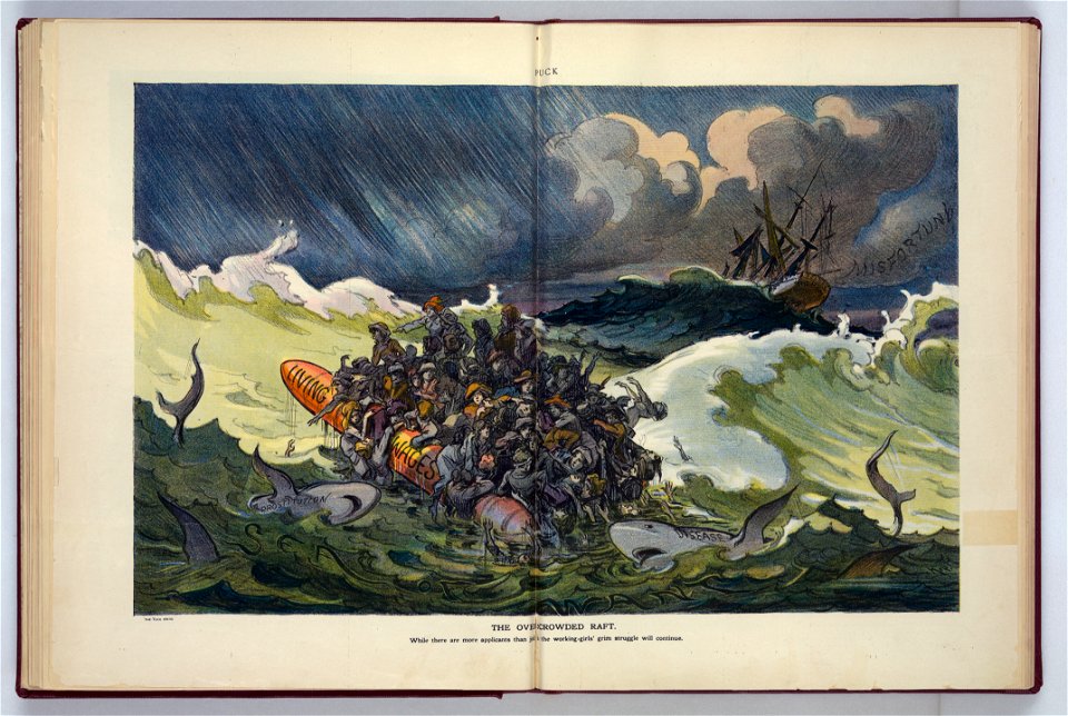 The overcrowded raft - Kep. LCCN2011649531