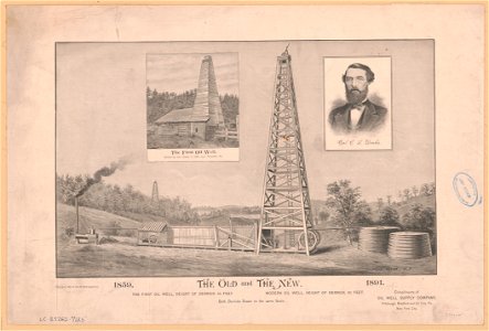 The old and the new., the first oil well..., modern oil well... LCCN2003681704