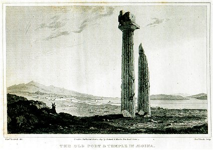 The old port and temple in Aegina - Dodwell Edward - 1819