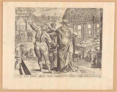 The parable of the wedding banquet 1585 print by Ambrosius Francken I, S.I 1026, Prints Department, Royal Library of Belgium