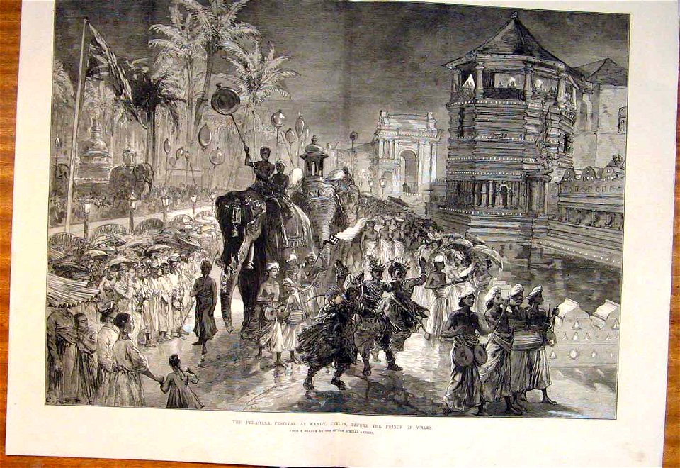 The Perahara Festival at Kandy, Ceylon, before the Prince of Wales - ILN 1876