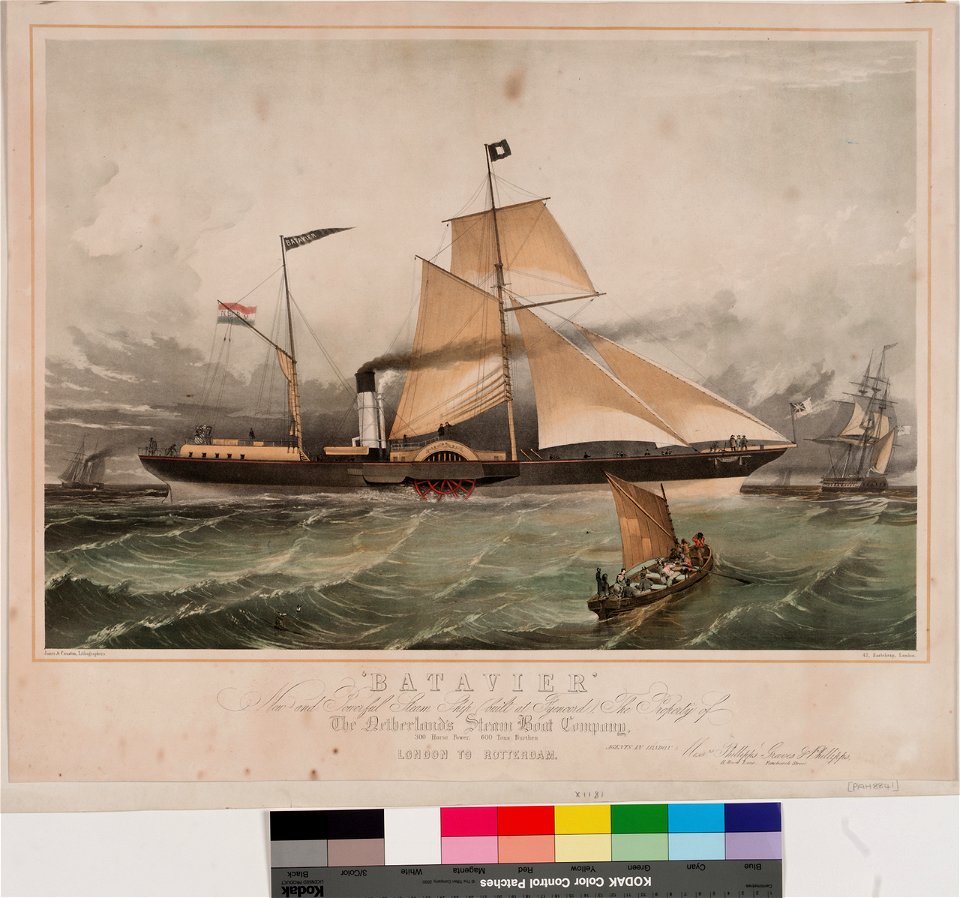 The paddle steamer ‘Batavier’ (1855) RMG PY8841