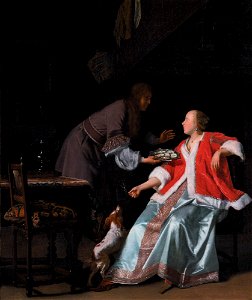 The oyster meal, by Jacob Ochtervelt