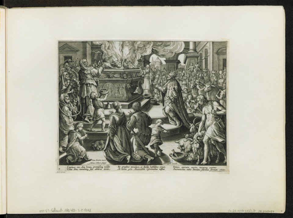 The People of Judah Rejoicing over the Oath to the Lord ca.1589 print by Stradanus, S.I 1542, Prints Department, Royal Library of Belgium