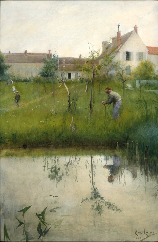 The Old Man and the Nursery Garden (Carl Larsson) - Nationalmuseum - 24105