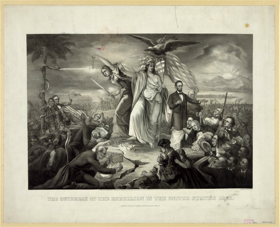 The outbreak of the rebellion in the United States 1861 LCCN2004665366