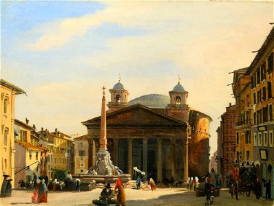 The Pantheon, Rome (by Ippolito Caffi)