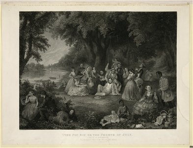 The pic nic on the fourth of July A day to be remembered - - painted by Lilly M. Spencer ; engraved by Saml. Hollyer & J. Rogers. LCCN99402717
