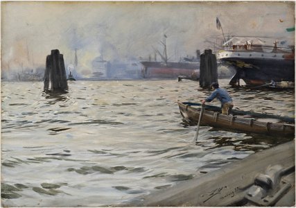 The Port of Hamburg (Anders Zorn) - Nationalmuseum - 24409