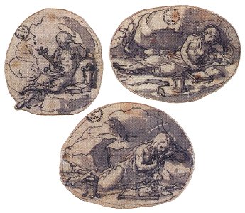 The Penitent Mary Magdalen, three drawings by Hans Holbein the Younger