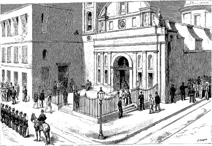 The Presidential Election in Argentina, the Polling-Station at the Church of La Merced, Buenos Ayres