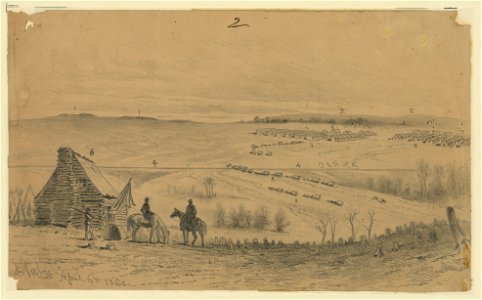 The plains of Manassas, looking towards the Bull Run Mountains, from Gen. T.F. Meagher's headquarters - E. Forbes. LCCN2004661859