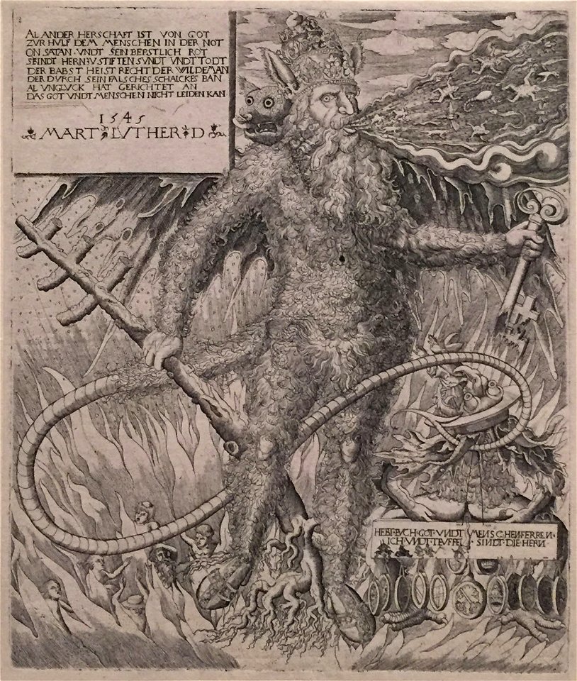 The Pope as Wild Man, Melchior Lorck, after 1545