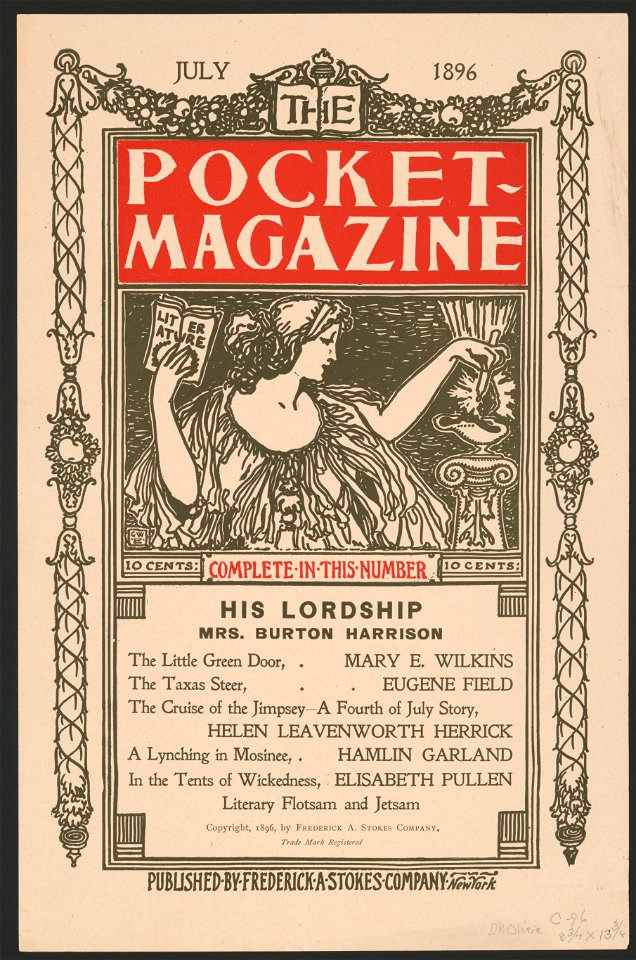 The Pocket magazine. July 1896. His lordship. Mrs. Burton Harrison. LCCN2014649149
