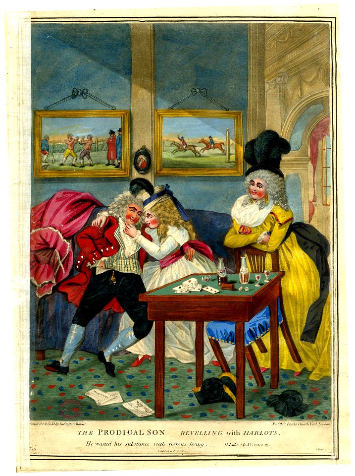 The Prodigal Son revelling with harlots (BM 1935,0522.3.39)