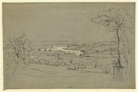 The Powatan (i.e. Powhatan) Valley of the Powatan Virginia from the church yard of the church Philip Henry (sic) addressed the people in the Revolution, Richmond V.A. LCCN2004662186