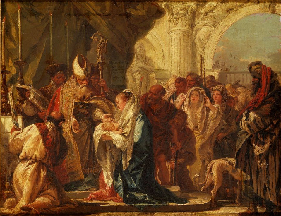 The Presentation in the Temple (Giovanni Domenico Tiepolo) - Nationalmuseum - 17139