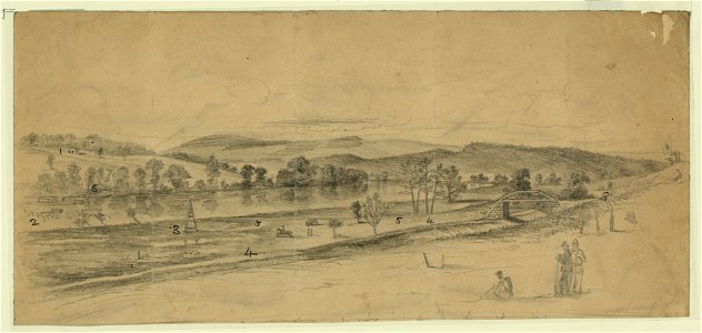 The Potomac River, near Williamsport, on the morning of the crossing of Gen. Lee's army LCCN2004661561