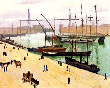 The Port of Marseille Albert Marquet (1916). Free illustration for personal and commercial use.