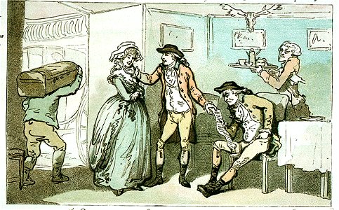 The Pretty Hostess and Rowlandson With the Extravagant Bill (and Wigstead) (caricature) RMG PW4951