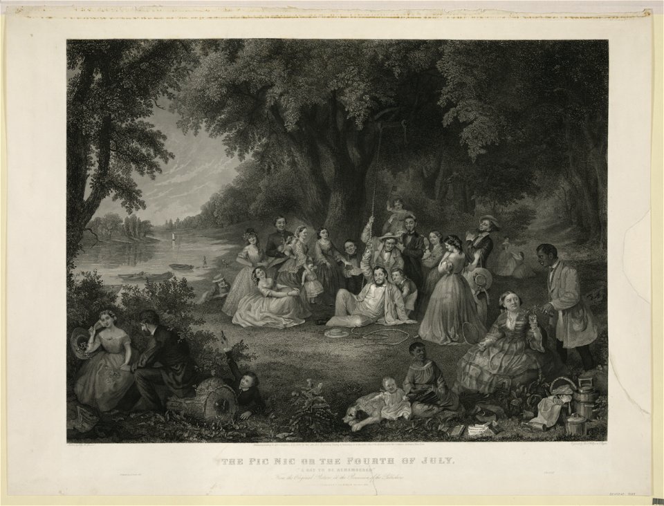 The pic nic on the fourth of July A day to be remembered - - painted by Lilly M. Spencer ; engraved by Saml. Hollyer & J. Rogers. LCCN99402717
