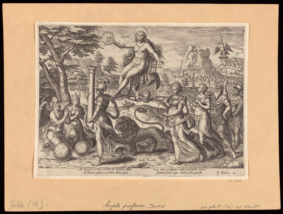 The Power of Thruth 1574 print by Gerard Groenning, S.I 54363, Prints Department, Royal Library of Belgium