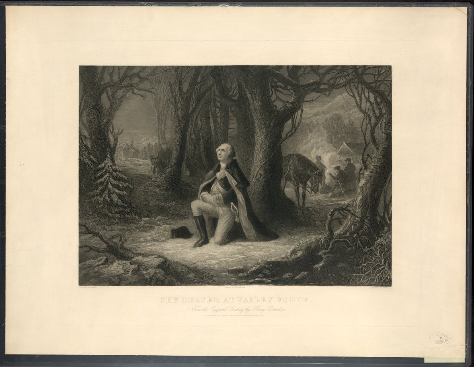 The Prayer at Valley Forge From the original painting by Henry Brueckner - - painted by H. Brueckner ; engd. by John C. McRae. LCCN96521655