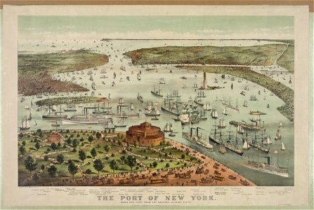The Port of New York-Birds eye view from the Battery, looking south LCCN91482228