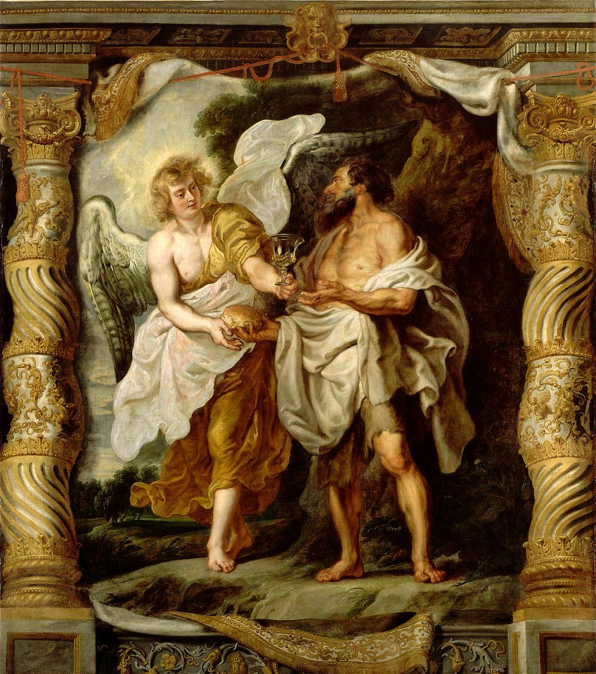The Prophet Elijah and the Angel - cartone