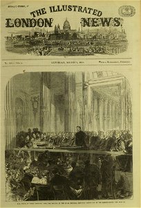 The Prince of Wales presiding over the Meeting of the Royal National Life-Boat Institution at the Mansion-House - ILN 1867