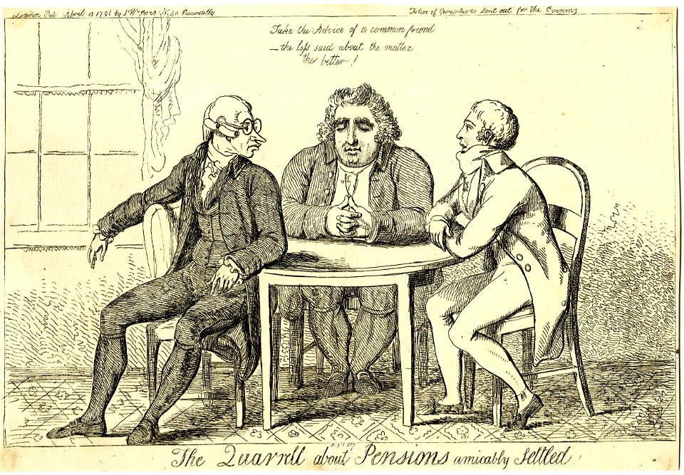 The quarrell about pensions amicably settled (BM 1851,0901.517)