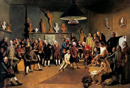 The Portraits of the Academicians of the Royal Academy, 1771-72, oil on canvas, The Royal Collection by Johan Zoffany