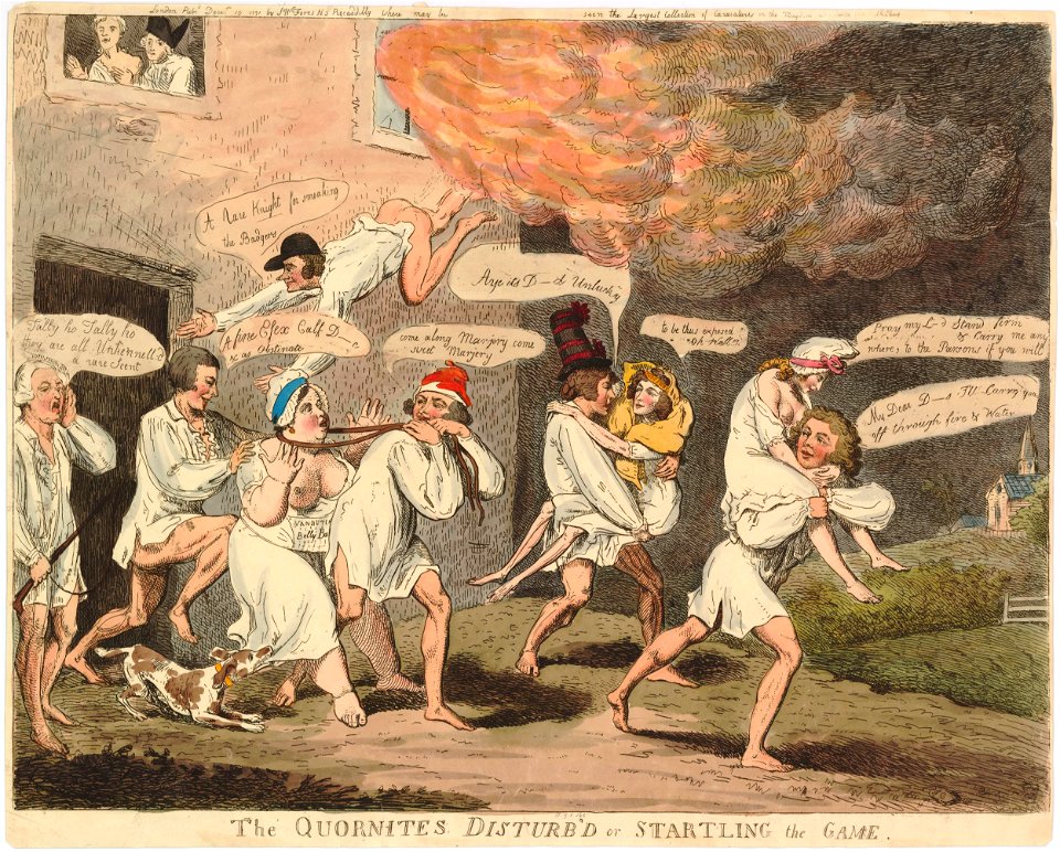 The Quornites disturb'd or startling the game (BM 1851,0901.565)