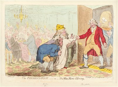 The presentation - or - the wise men's offering by James Gillray. Free illustration for personal and commercial use.