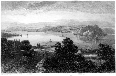 The Queensferry, from the South East engraving by William Miller after C Stanfield