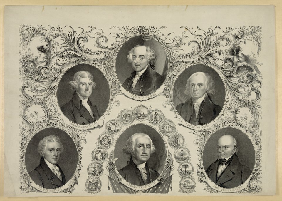 The Presidents of the United States. Liberty and union - lith. of G. & W. Endicott, No. 22 John St., New York. LCCN2003690753
