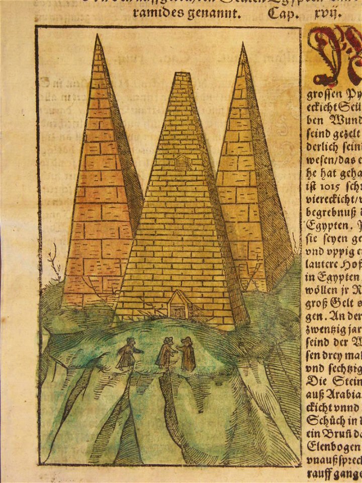 The Pyramids (1580). Free illustration for personal and commercial use.