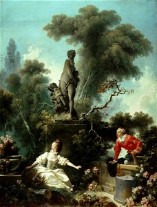 The Progress of Love - The Meeting - Fragonard 1771-72. Free illustration for personal and commercial use.