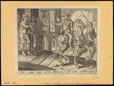 The Prodigal Son Leaving His Father's House 1562 print by Maarten van Heemskerck, S.I 55735, Prints Department, Royal Library of Belgium